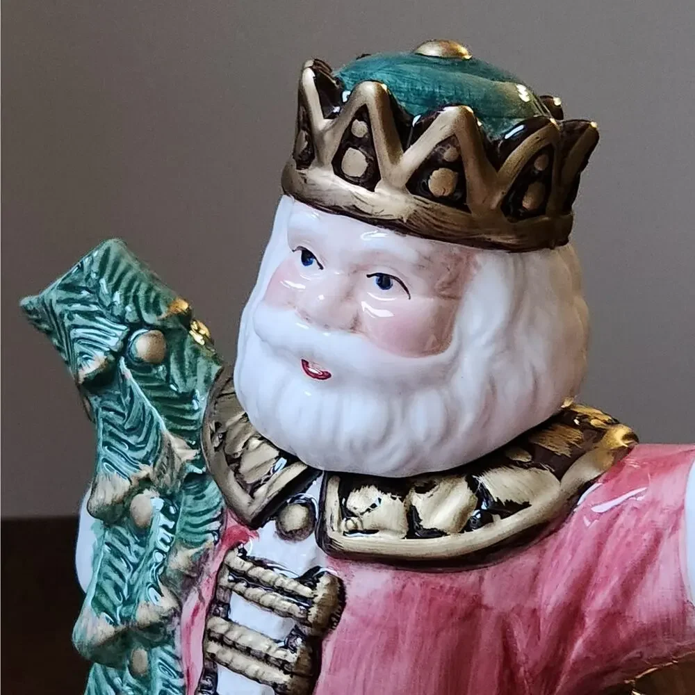 Vintage World Bazaars Santa Ceramic Pitcher / Teapot – Early 2000s
